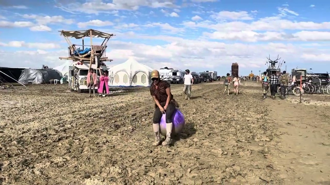 Bouncy ball races at Burning Man 2023