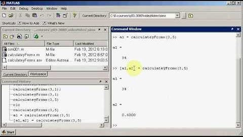 Conversations on Matlab - Chapter 1 - Creating functions in Matlab 2/2