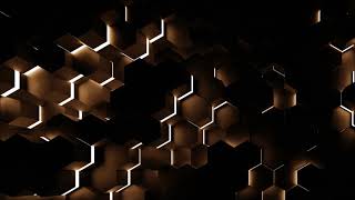 VJ Loop - Golden Hexagon Wall - Abstract Background Video Loop - Metal Texture - 4k Screensaver Net Worth