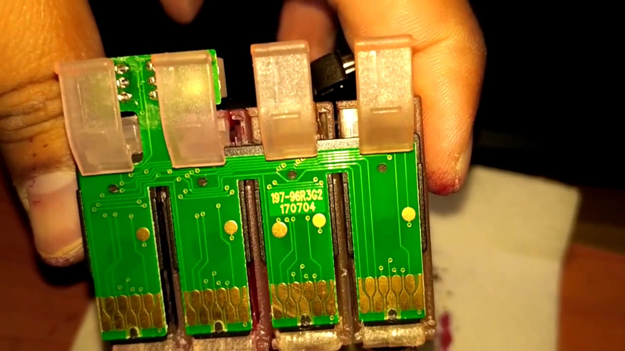 Chip Sistema Continuo Impresora Epson XP 211 - YouTube