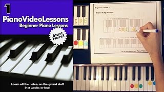 Lesson 1 - Learn the Piano Key Names FREE Beginner Piano Video Lessons(Printable materials to accompany this lesson are available here: http://courses.pianovideolessons.com/lessons/piano-key-names/ What are the names of the ..., 2014-11-22T14:29:59.000Z)