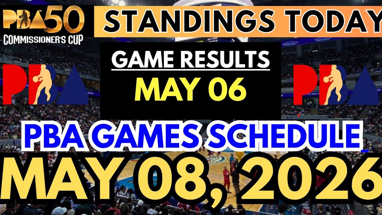PBA STANDINGS as of MAY 06, 2026 | GAME SCHEDULE • MAY 08 #pba # ...