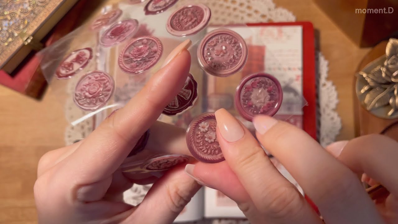 ASMR 레드 브라운의 만남♥️🤎 종이소리 가득👂다이어리 꾸미기 Art Journaling #scrapbooking #papertherapy #コラージュ #collage 다꾸