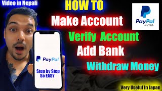 How to make pay pal  Account and  , Add bank, withdraw money etc all about pay pal