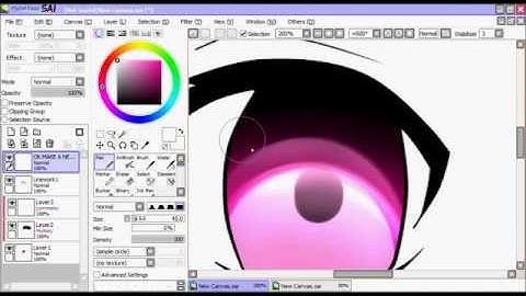 [Tutorial] How i colour anime eyes in SAI -MOUSE URSERS-