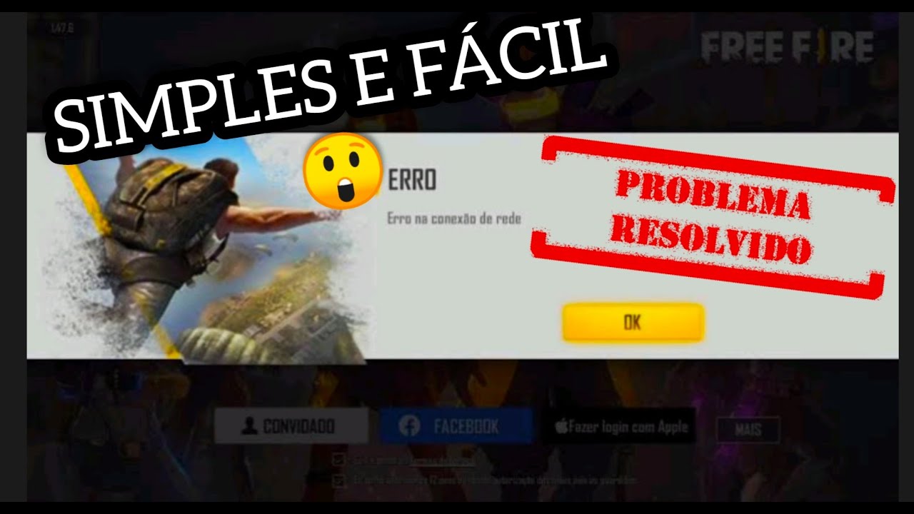 Como resolver os erros do Free Fire da conexão de rede e parar  inesperadamente?