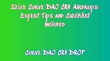 Grab Curve DAO CRV Airdrop for Free | Learn How to Swap or Sell Curve DAO CRV Airdrop
