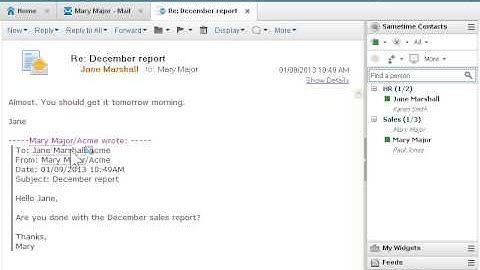 IBM Notes 9 Social Edition Start a Chat with People Identified by Live Text