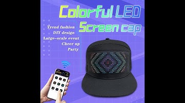 DIY LED Hats for Men Women APP Controlled Display Signs LED Caps Baseball Hip Hop Street Dance Party