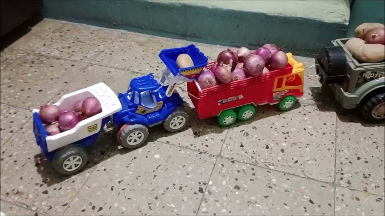 Toys vehicles for kids, Truck loading and unloading, Jeep, JCB, Car, Ambulance 