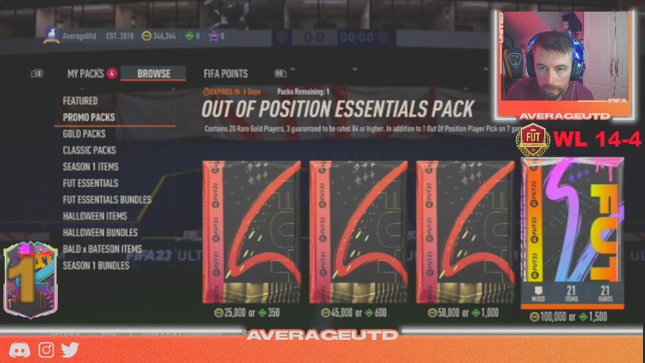 OPENING THE NEW OUT OF POSITION ESSENTIALS PACK!!! FIFA 23 NEW 100K PACK