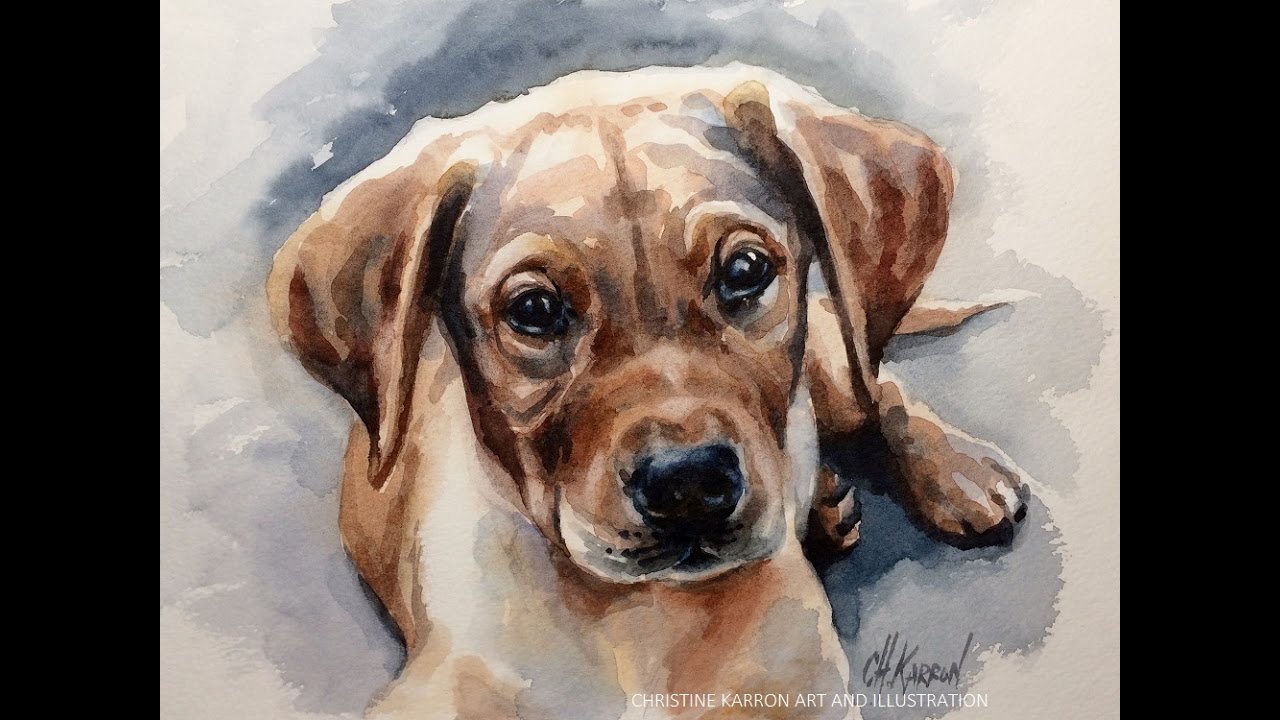 watercolour dog paintings