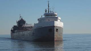 2018-10-24 Two Ships Arrive At Duluth Lift Bridge