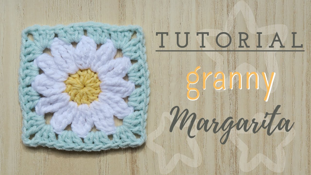 ✨GRANNY SQUARE CROCHET MARGARITA | CHIC DIY #crochet #ganchillo #grannysquare #grannydaisyflower