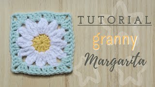 ✨GRANNY SQUARE CROCHET MARGARITA | CHIC DIY #crochet #ganchillo #grannysquare #grannydaisyflower