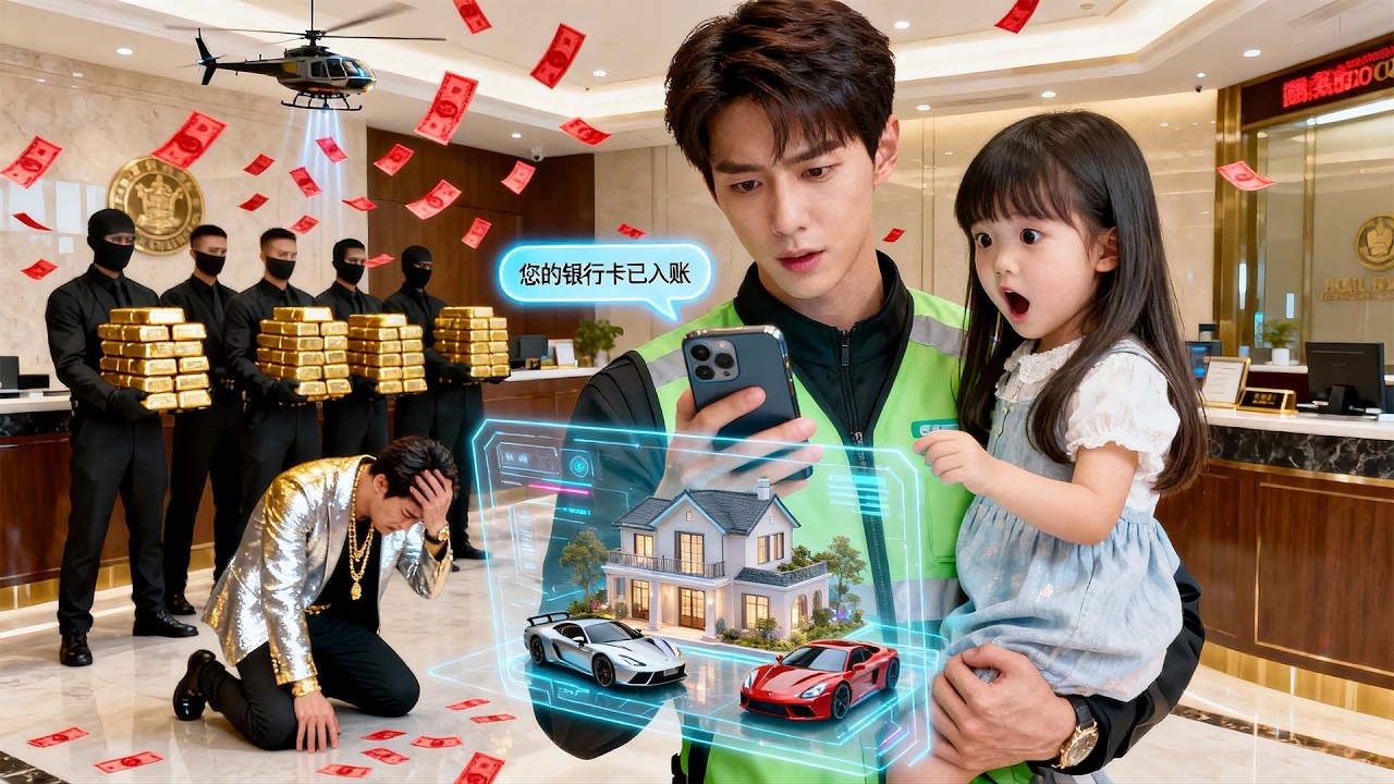 他以爲父親給的是300塊零花錢，實際到賬一萬億！闊少故意當衆刷卡羞辱，誰知下秒銀行金庫自動開啟，武裝押運車包圍現場：您已激活“滅世級財富反擊程序”！ MSDJ#逆襲 #打臉 #反轉 #爽劇 #戰神