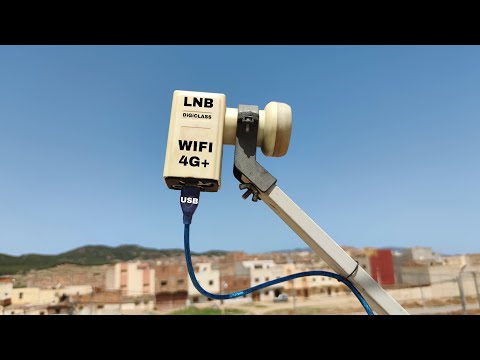 Convert LNB to a very powerful antenna to receive remote WiFi networks
