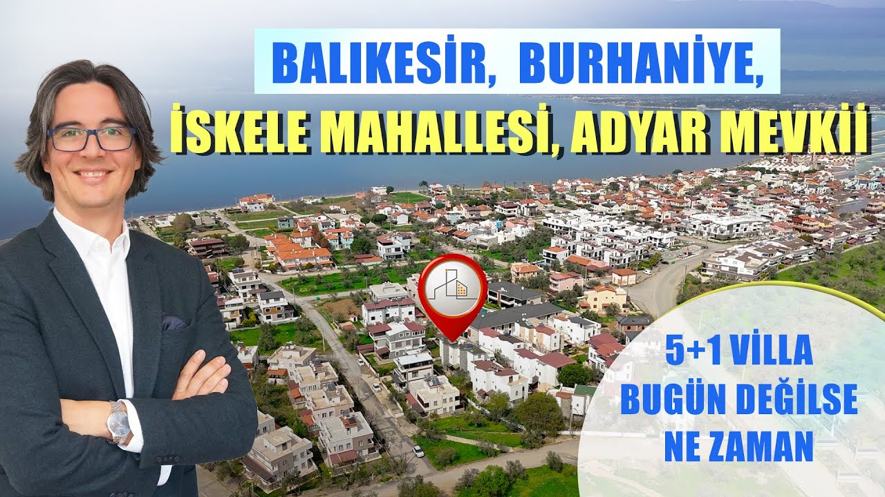 Balıkesir Burhaniye İskele Mahallesi Adyar Mevkinde Satılık 5+1 Süper Lüks Villa!