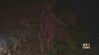 Baltimore City Removes Statue Of Slaveowner Captain John O'Donnell From Canton Square Monday Night