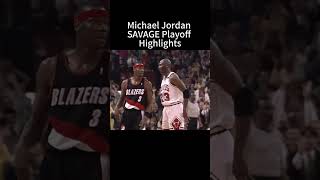 Michael Jordan SAVAGE Playoff Highlights！ #nba
