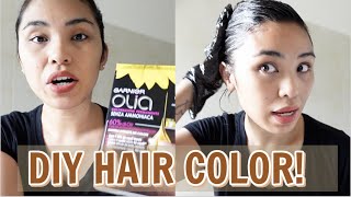 Garnier Olia Ammonia-Free Brilliant Hair Color // Before And After Shades