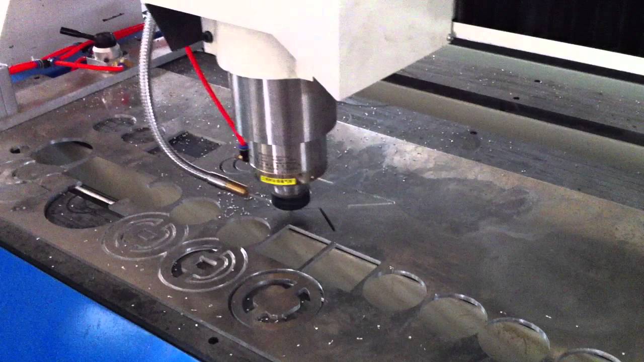 Aluminium sheet cutting CNC Router - YouTube