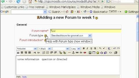 Managing Forums in Moodle