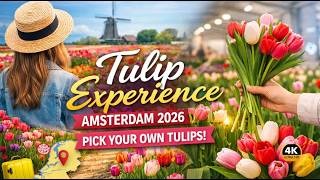 Tulip Experience Amsterdam 2026 🌷 Pick Your Own Tulips | 4K