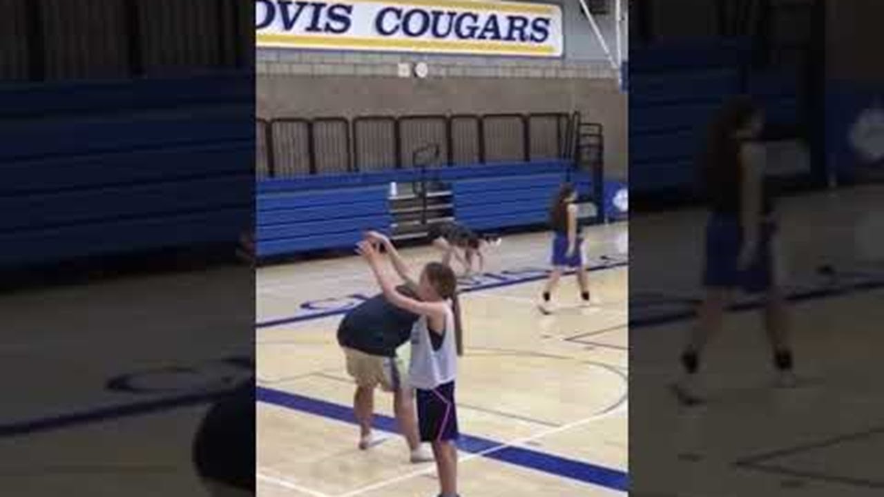 Basketball Bounces Back and Hits BentOver Coach ViralHog YouTube