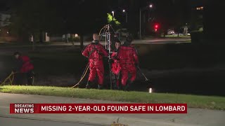 Missing 2-year-old found safe after search at Lombard hotel, police say