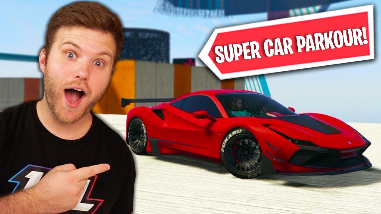 *NEW* Super Car Parkour Challenge in GTA5!