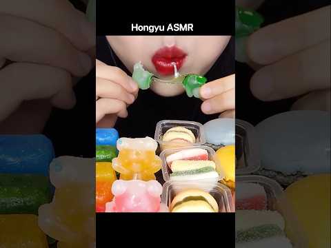 ASMR RAINBOW DESSERTS 무지개 닉클립 꿀젤리 해외 간식 먹방 FROZEN NIK-L-<strong>NIP</strong> #shorts #mukbang #먹방 #rainbow #hongyu