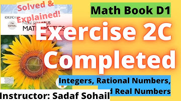 Full Exercise 2C Completed | All Questions Solved | Chapter # 2 | Book D1 - New Syllabus Mathematics