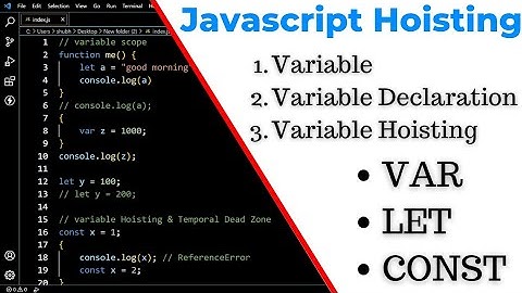 Javascript Hoisting | const, let & var