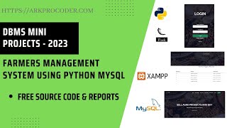 Farmers Management System DBMS Mini Project Using Python Flask & MYSQL | How to install | Free Code