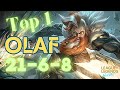 Wild rift  top 1 olaf season 13 ex rank challenger  axe wild rift gameplay