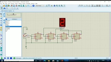 Asynchronous up counter  using j-k flip flop on - proteus software#Digital circuit design