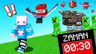 Minecraft ama 30 SANİYEDE BİR KIYAMET OLUYOR!