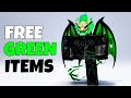 HURRY! GET ALL GREEN FREE ITEMS ON ROBLOX! (ALL STILL AVAILABLE) 2024/2025! 🔥