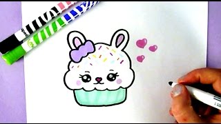 drawings draw animals cupcake bunny easy kawaii drawing sweet animal turtles turtle happy doodles paintingvalley explore