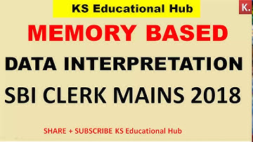 Memory Based DI Asked in SBI Clerk Mains 2018 || Memory Based Data Interpretation