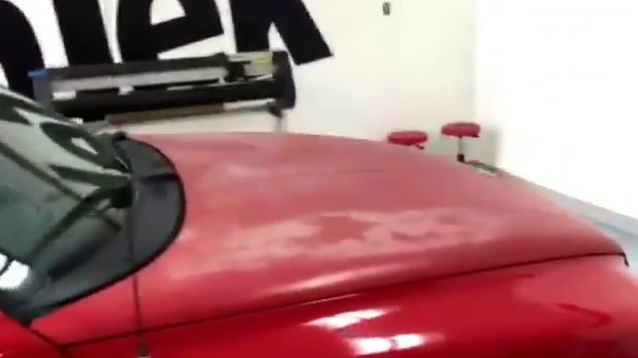 fade paint covered with vinyl wrap...Save some bucks and get it wrapped ...