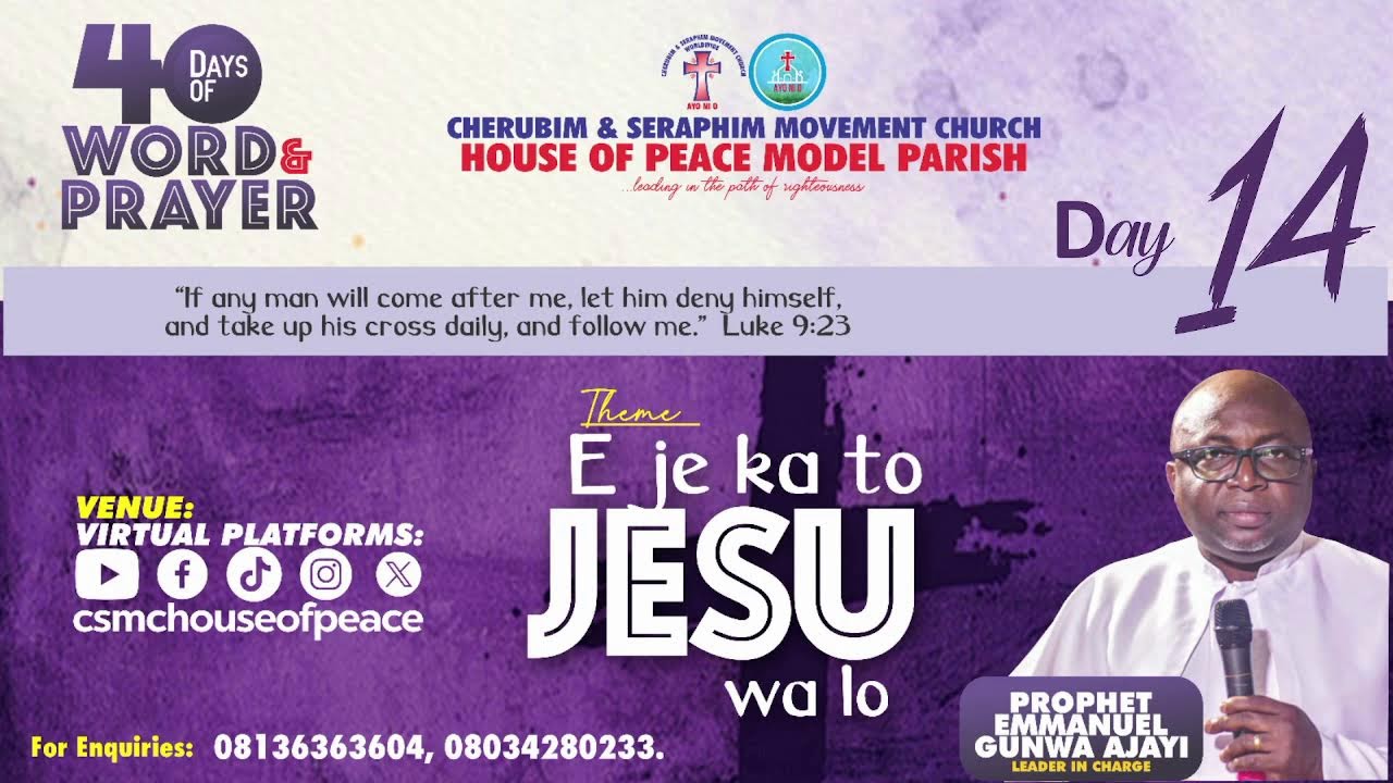 DAY 14   ||   40DAYS OF WORD AND PRAYER   ||    3RD MARCH, 2026