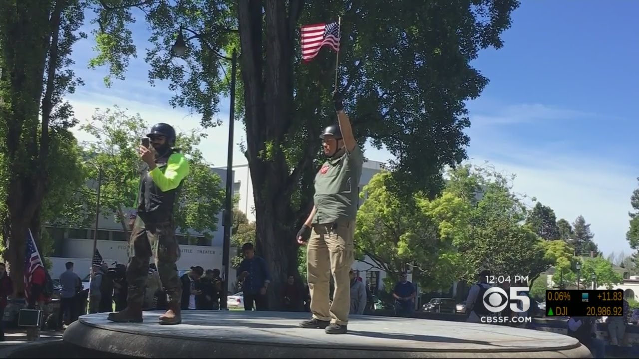 Large Police Presence As Free-Speech Protesters Gather In Berkeley