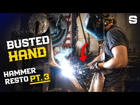 I Broke My Hand Getting This Fixed... Baby Beaudry Power Hammer Restoration PT 3