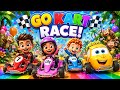 🏎️ Crazy Go-Kart Race Adventure! | Fun Cartoon for Kids