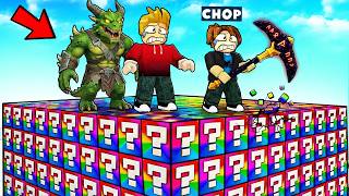 ROBLOX CHOP AND FROSTY PLAY GRAB A LUCK BLOCK BRAINROT screenshot 2