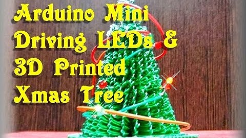 3D Xmas Tree with Twinkle LEDs Controlled by Arduino Mini