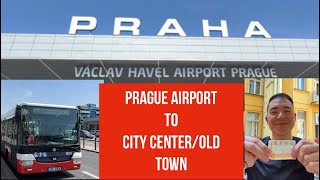 From PRAGUE Airport to the City Center/Old Town ( 2023 )  Fast and Cheap Way for only 1.5 EUR