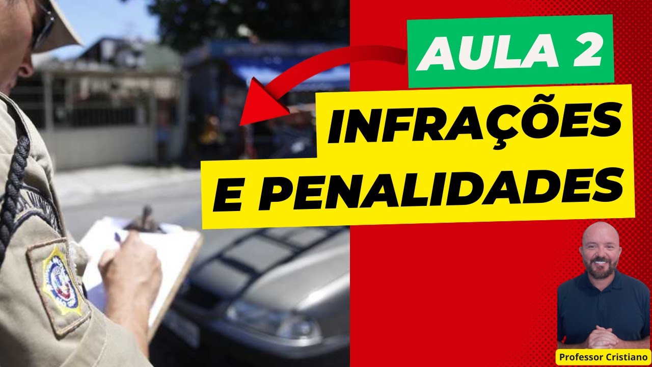 AULA 2 INFRAÇÕES E PENALIDES - APRENDA LEGISLAÇÃO DE TRÂNSITO E PASSE DE PRIMEIRA NA PROVA DO DETRAN